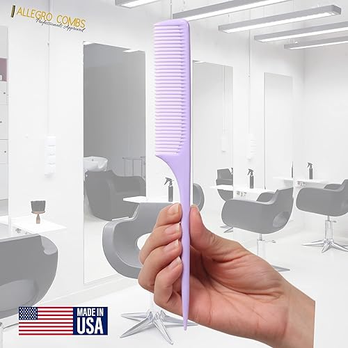 Miniatura 2 de Allegro Combs Peines de cola de rata XL, peine de dientes anchos, desenredante, pelo grueso, pelos de separación de espalda gruesa, peines para