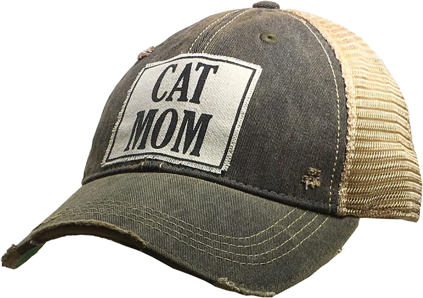 Vintage Life Funny Hats for Women and Girls, Distressed Trucker Baseball Cap with Sayings