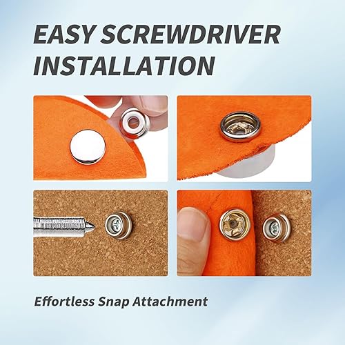 Miniatura 3 de Kit de broches de lona para barco, 24 piezas de acero inoxidable con tornillos a presión para cubiertas de barcos, lona de lona, juego de