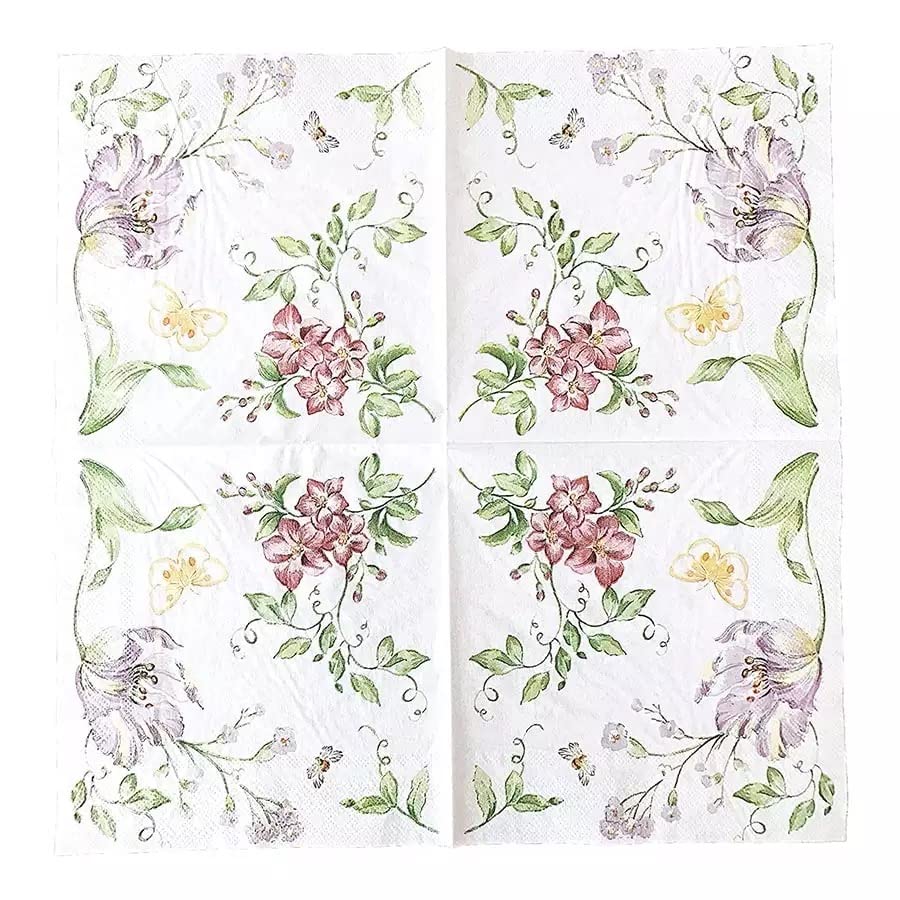 Legacy Floral Quilted Napkins 20ct - 6.5" x 6.5"