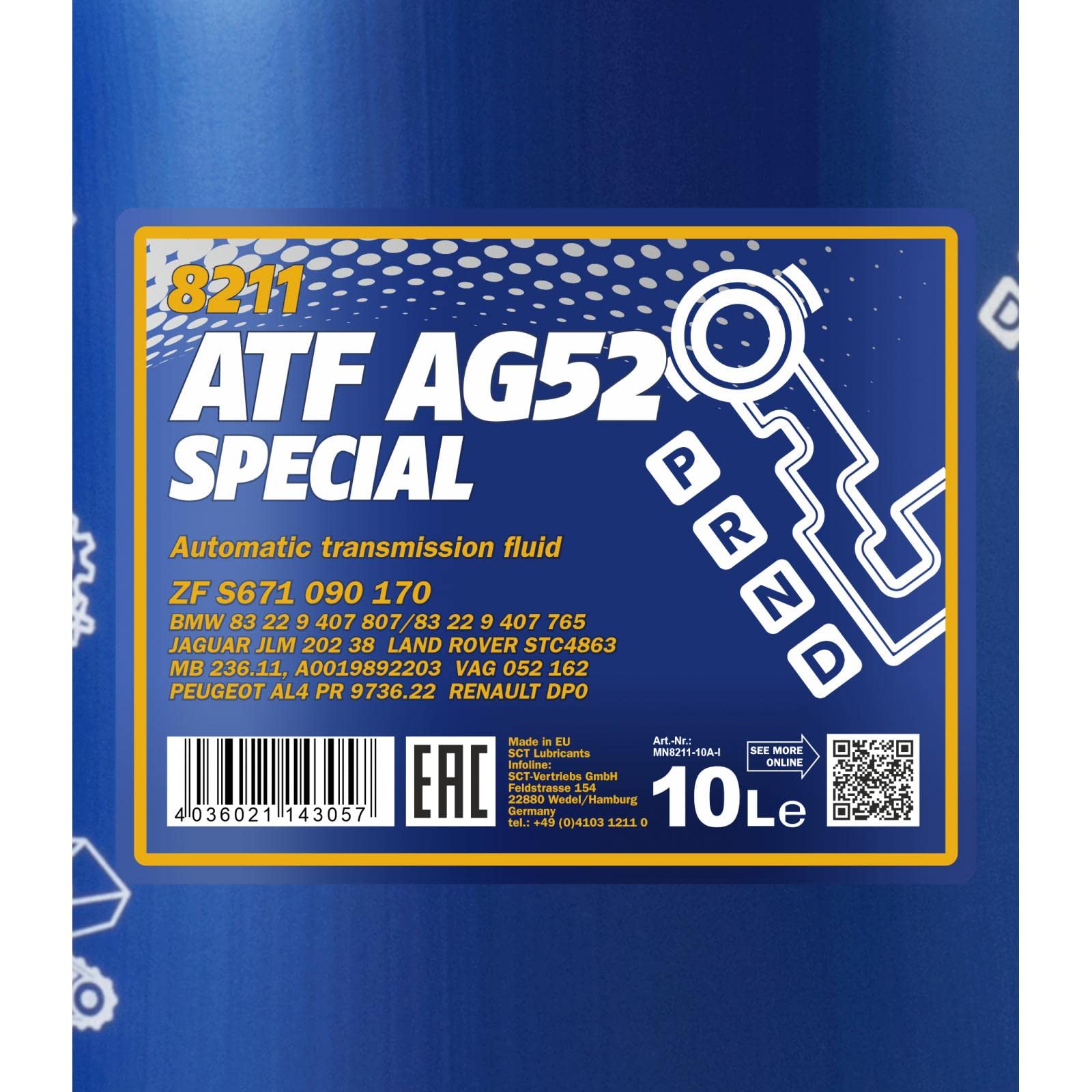 MANNOL MN8211-10 Aceite para transmisión automática 10L amarillo