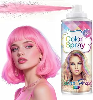 Temporary Hair Color Spray for Women and Girls, Temporary Hair Color Wax, Natural Hair Coloring Strong Style Gel Cream Hair Dye Spray for Halloween, DIY, Cosplay, Party (Pink)