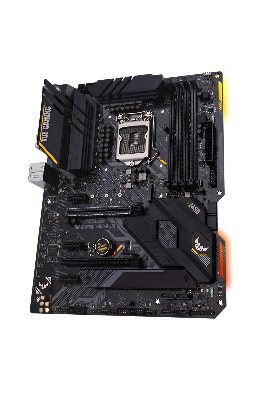 ASUS TUF Gaming Z490-PLUS, Scheda Madre Gaming Intel Z490 LGA 1200 ATX, M.2, 14 Fasi di Potenza DrMOS, LAN Intel 1 Gb, HDMI, DP, SATA 6 Gb, USB 3.2 Gen 2, Supporto Thunderbolt 3, RGB Aura Sync