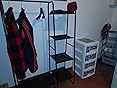 Relaxdays kledingrek met 5 planken, kledingstang, 6 haken