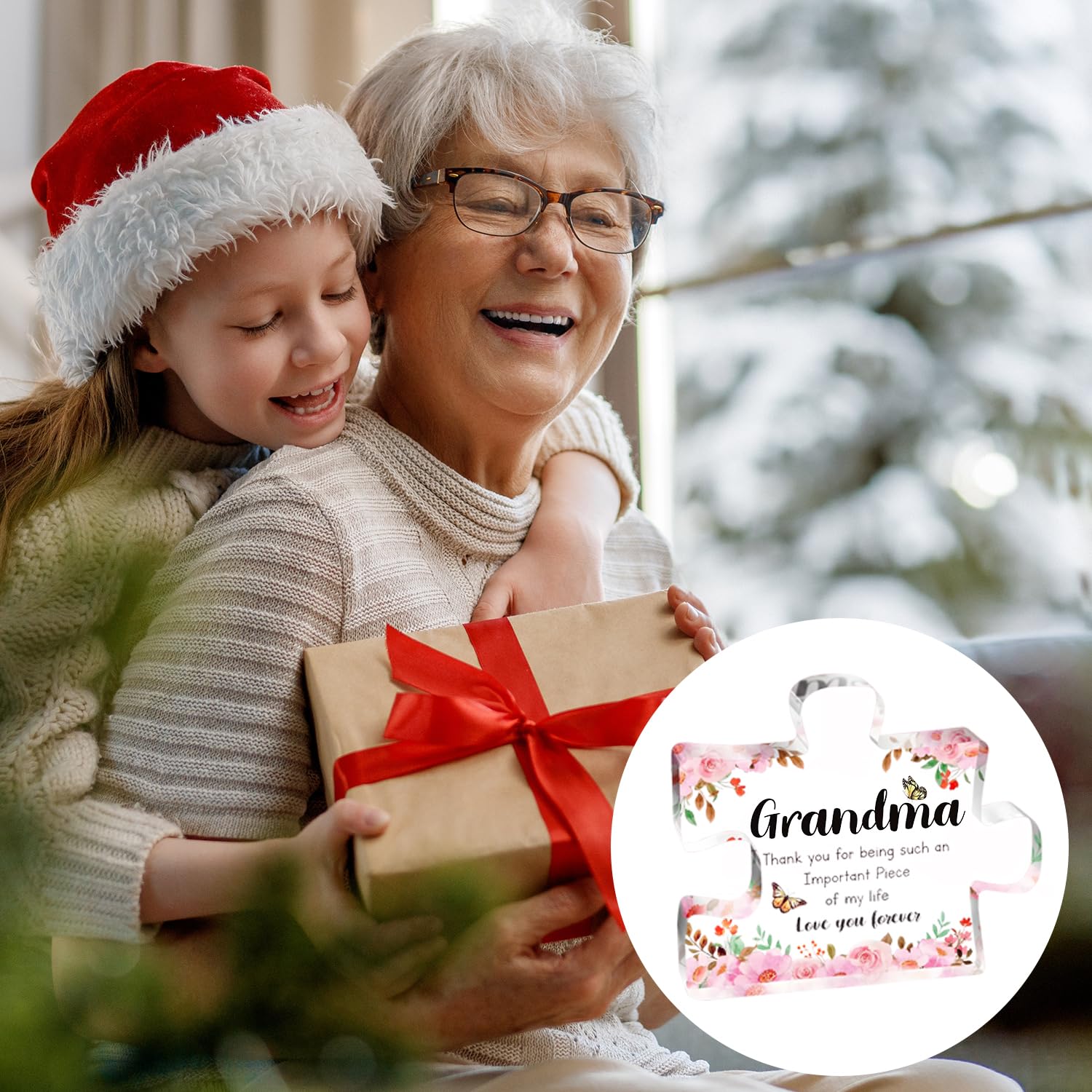 Puzzle Acrilico Per Nonna - Regalo Personalizzato Natale Compleanno Festa Dei Nonni - Foto 12