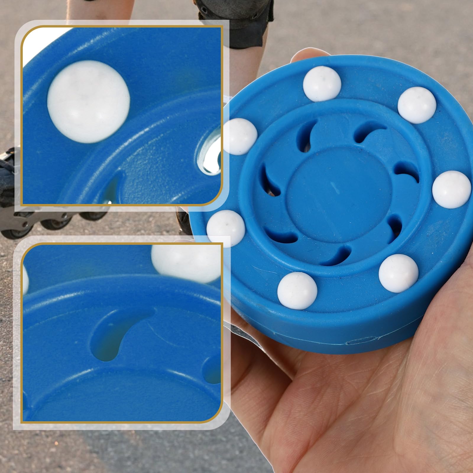 Tintenroller Inline-Hockey Airhockey-Pucks offizielle Rollhockey-Pucks Rollhockeyspiel Eishockey Pucks eisball rollatoren Spiel Hockey-Puck Eishockeybälle für Frauen pp rot