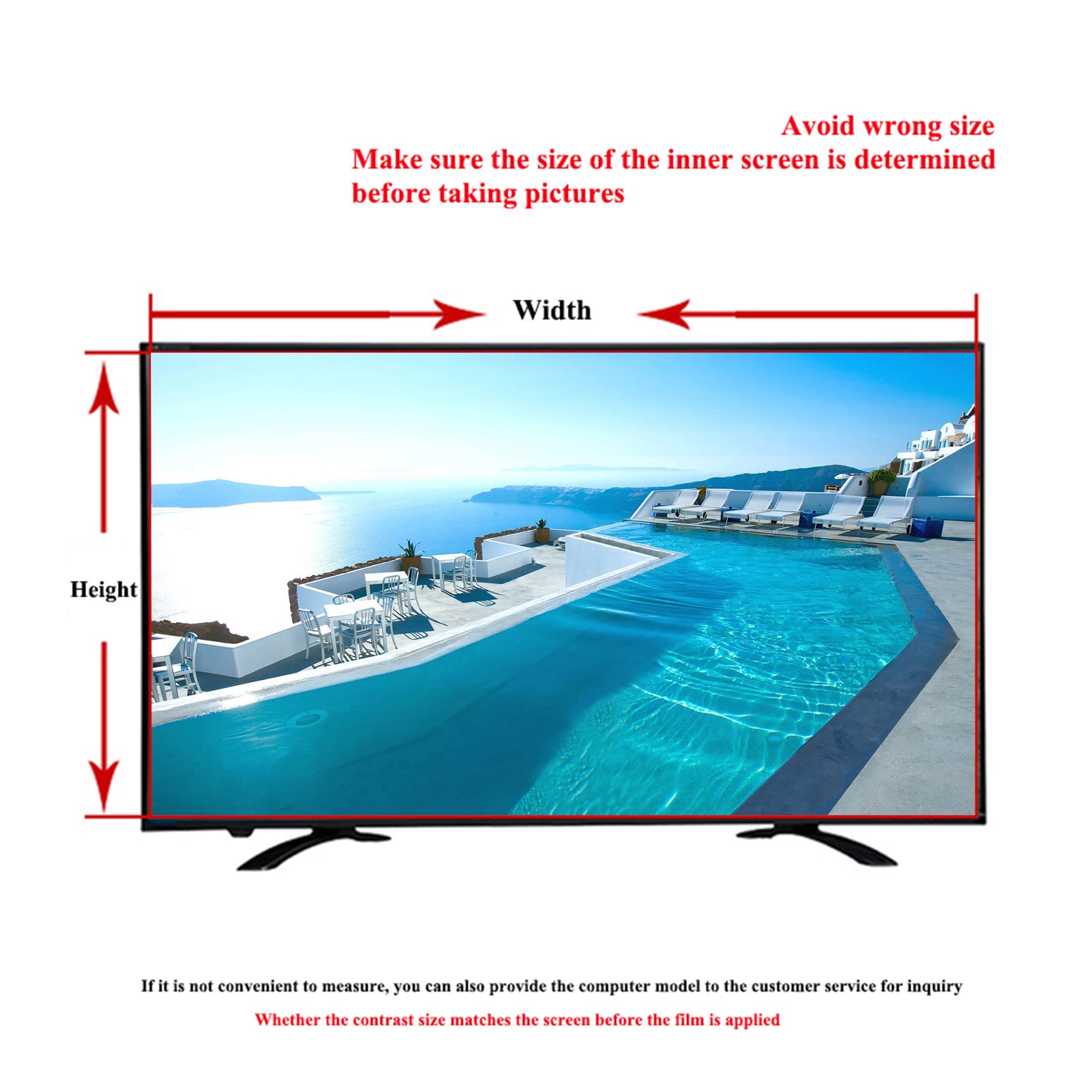 Protections d'écran pour téléviseur, Film de Protection d'écran LCD antireflet et 43 à 65(55"(1221 * 689mm))