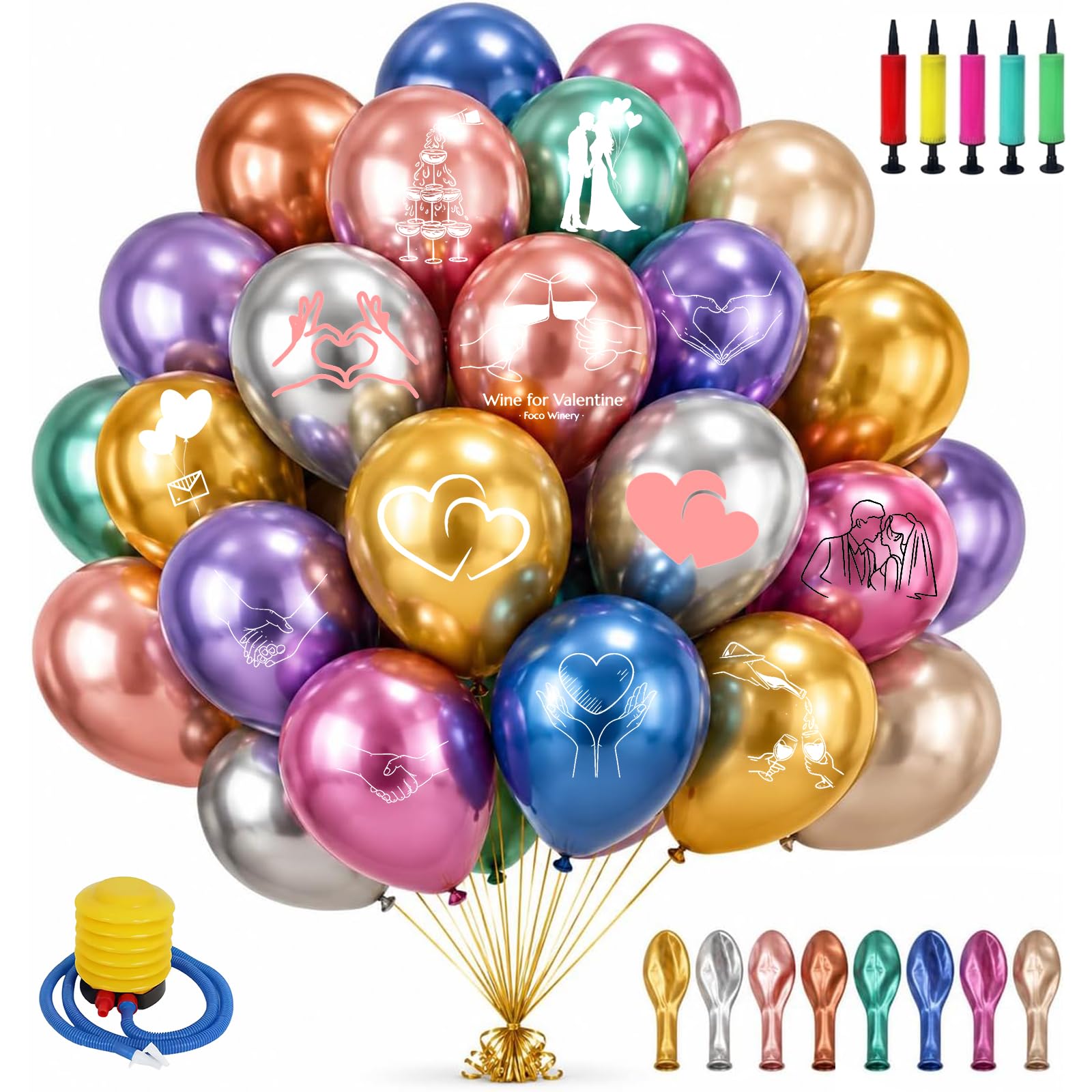 Solarix Personalised Party Balloons with Your Logo Text or Photo，Style 3