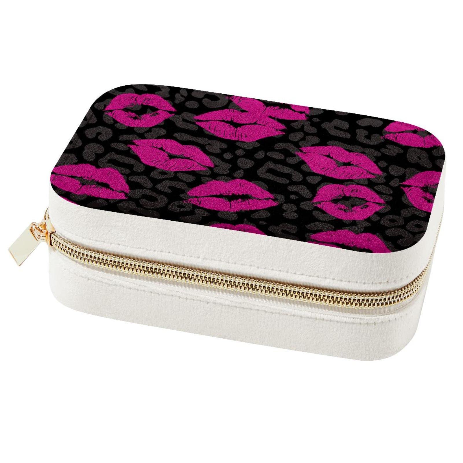 Fini les colliers emmêlés avec la boîte à bijoux de voyage Lips Kiss portable
