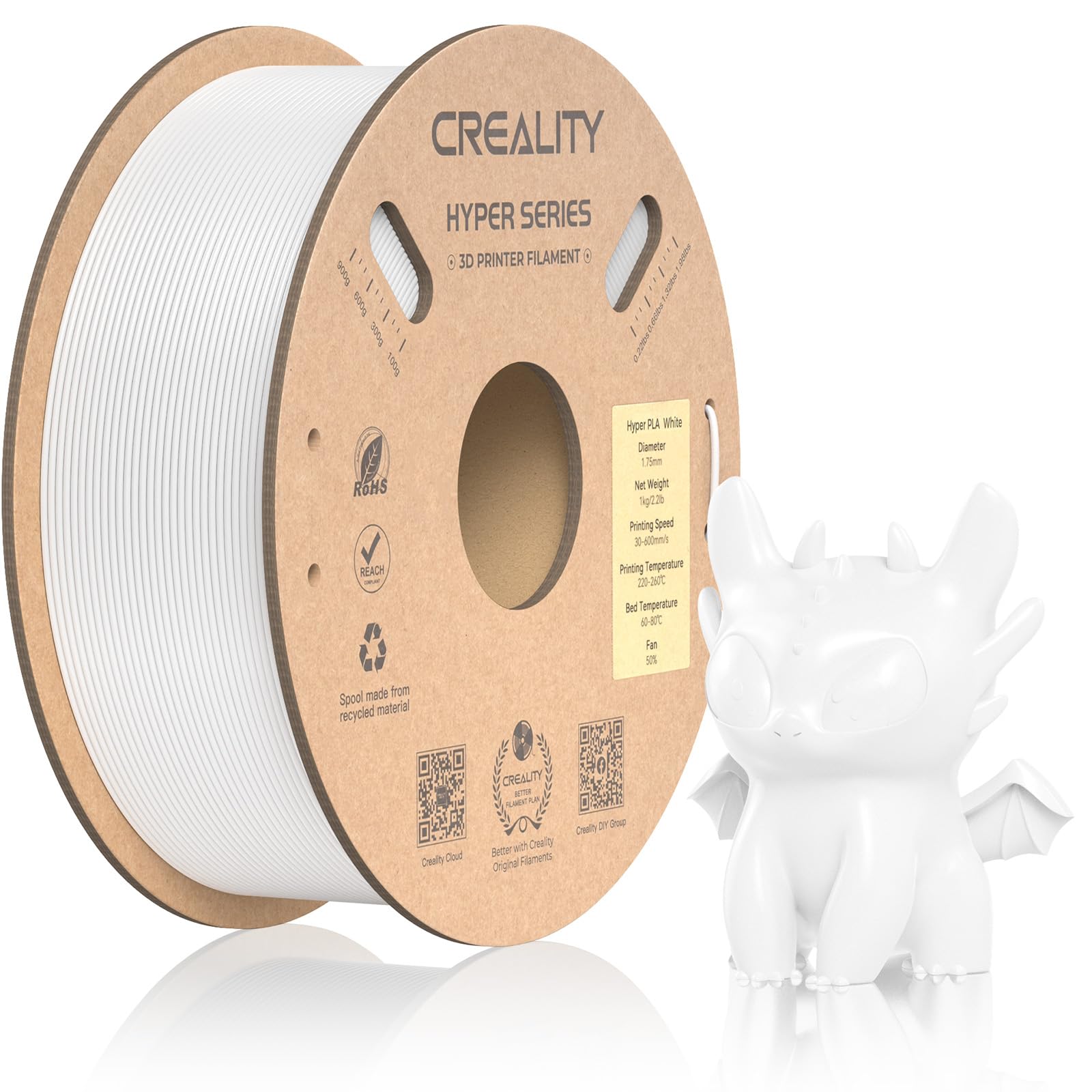 1KG Hyper PLA 3D Printer Filament, 1.75mm