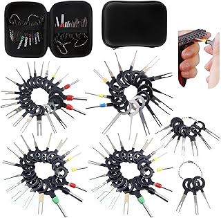 Swpeet 41Pcs Terminal Removal Tool Assortment Kit, Wire Connector Terminal Pin Extractors Pin Terminal Extractor Kit for Most Car Connector Terminal Needle Removal Tool
