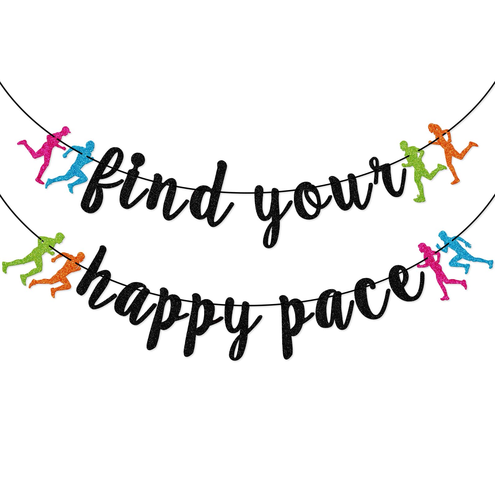 FOZEE Happy Running Day Banner - Global Running Party Decor, Pre-Assembled, 3.8 Ft - View #6