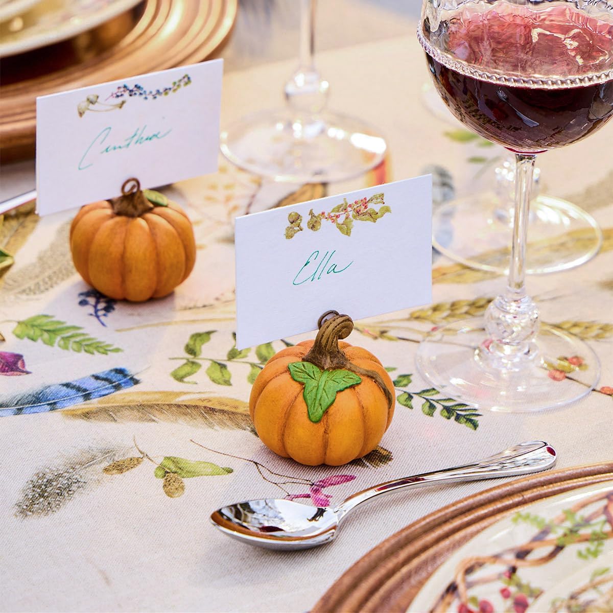 Juliska Forest Walk Pumpkin Place Card Holder, Set/4 - Multi