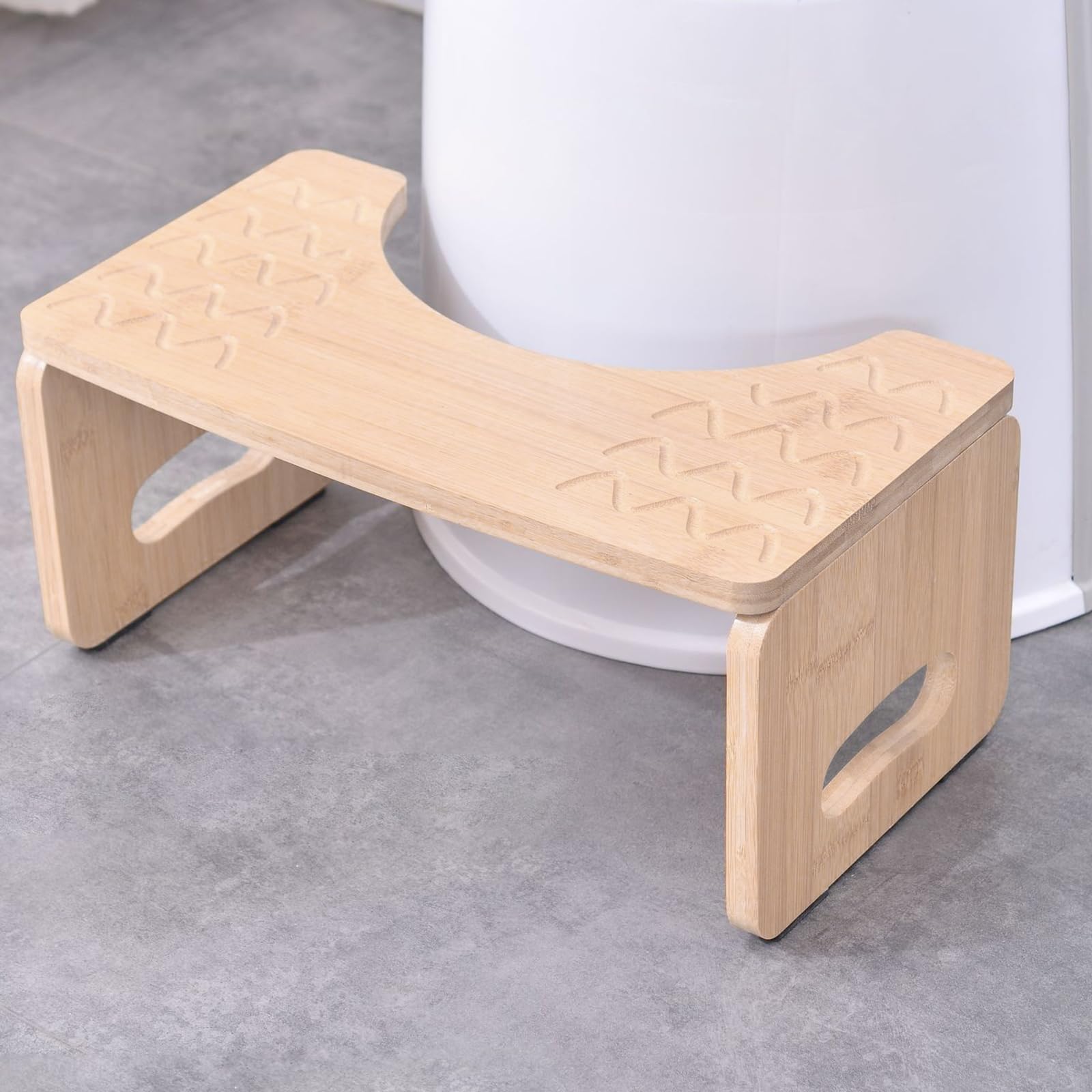 Sgabello da toilette in bambù, sgabello da toilette pieghevole per adulti, sgabello da bagno sano e portatile a piedi per WC Squatty Potty per costipazione, gonfiore
