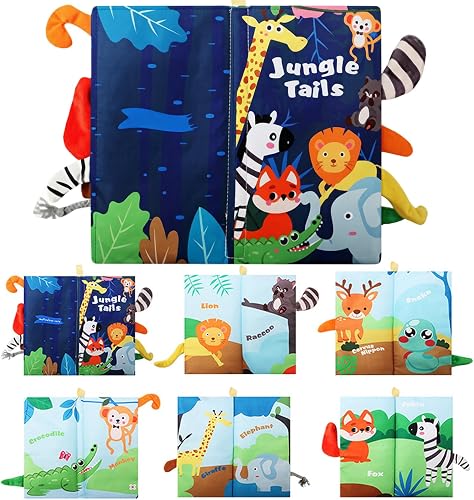 Baby Books 0-6 Months,Infant Tummy Time Toy Sensory Toys 6 to 12 Months Touch Feel Book Travel Toy Gifts for Boy Girl 0-3 Month Baby Shower Birthday Easter Basket Stuffers