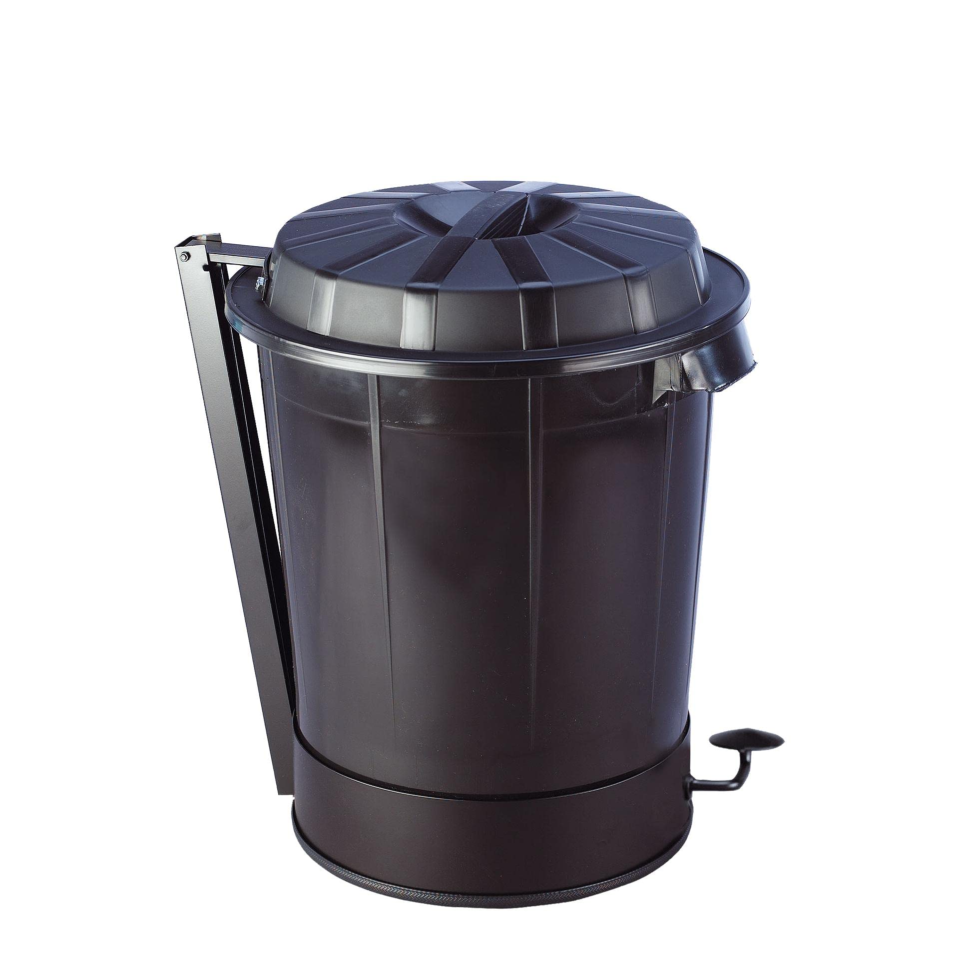 Contenedor Profesional con Pedal Goliat 70L – Negro, Fabricado con Material Recuperado | Robusto con Tapa y Asas Ergonómicas – Denox