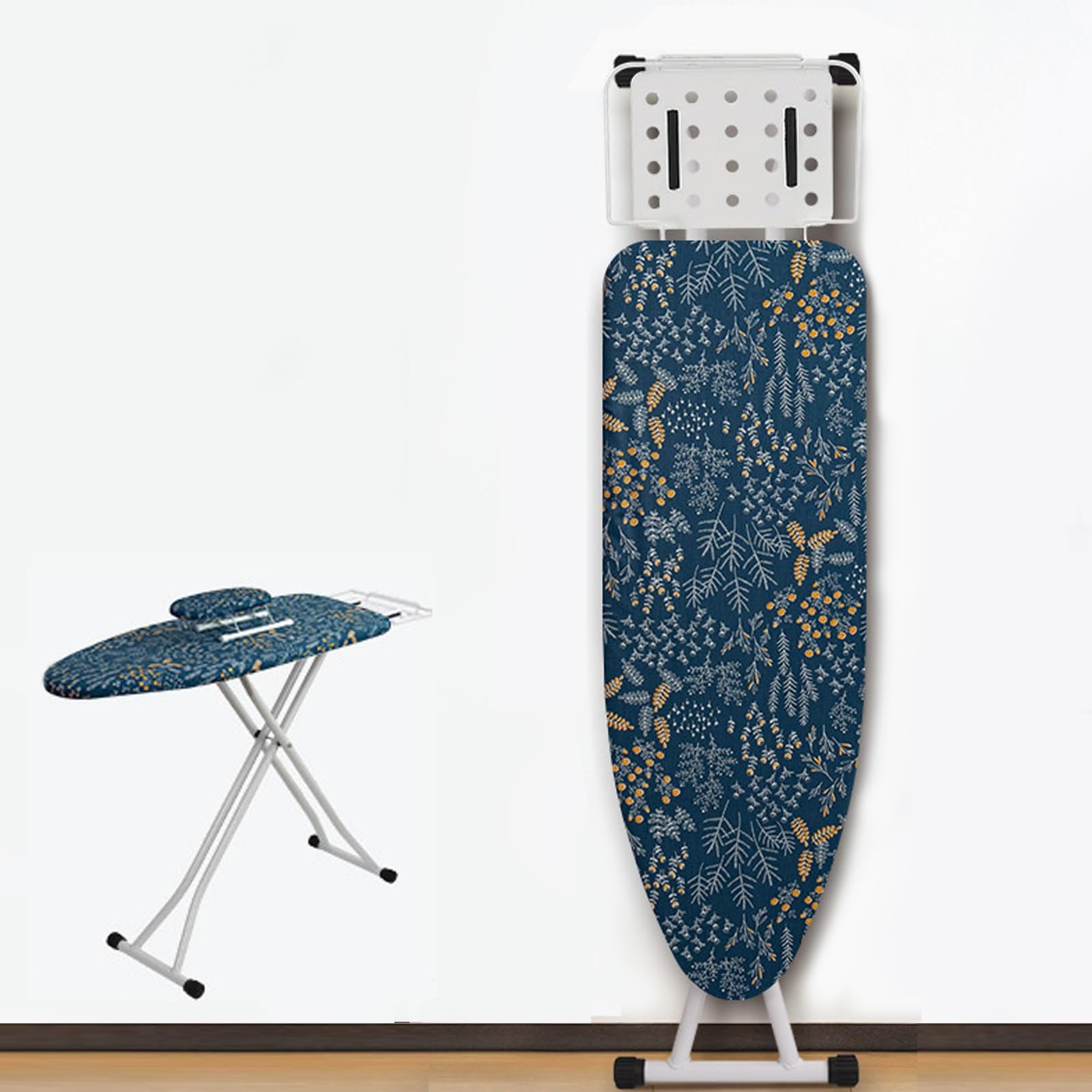 Tabla de Planchar con Funda Resistente al Calor Tabla de Planchar de Altura Ajustable Soporte de Planchado Plegable Antideslizante Cómodo de Usar(Blue3)