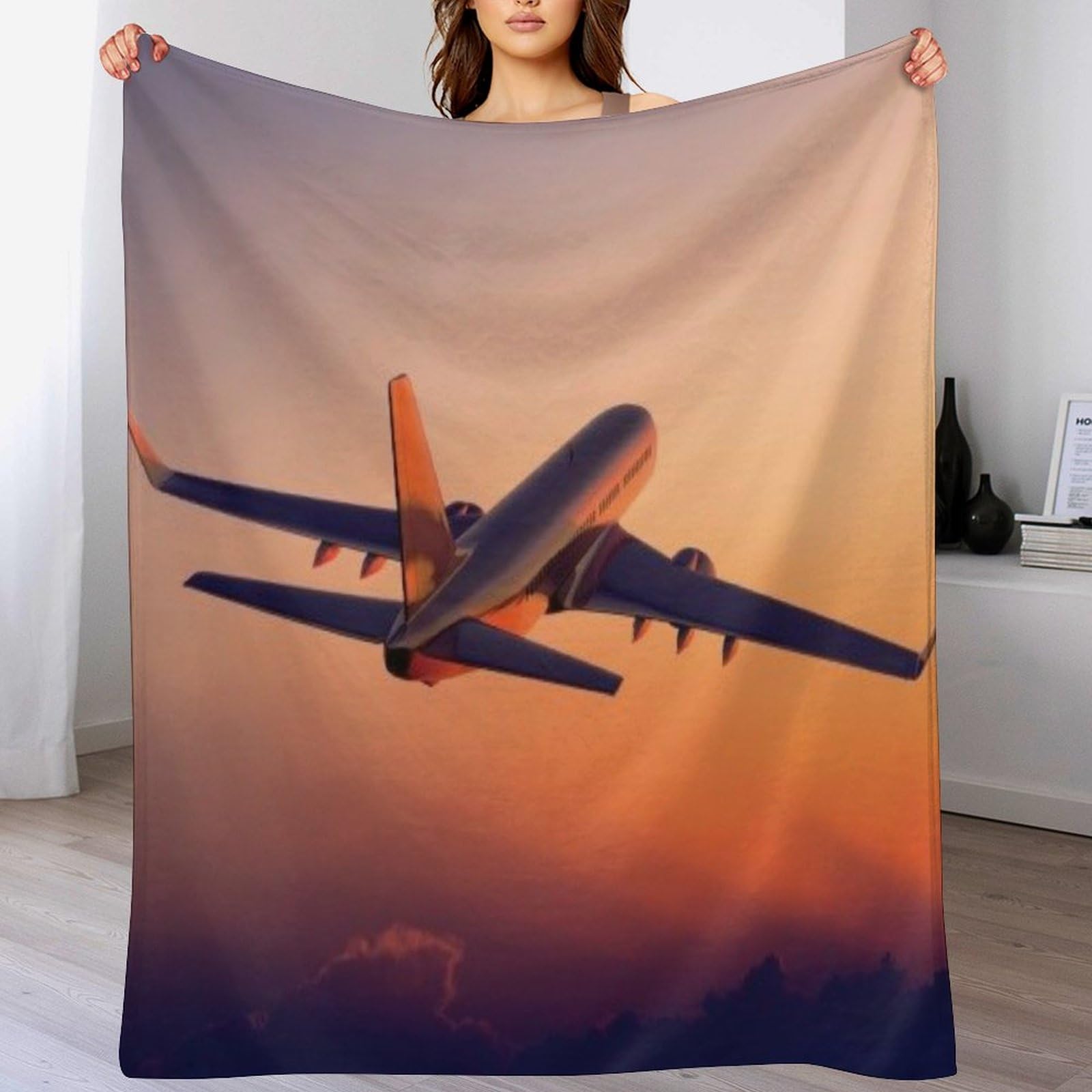 Couverture polaire avion contre les courants d'air froid sur le lit ou le canapé
