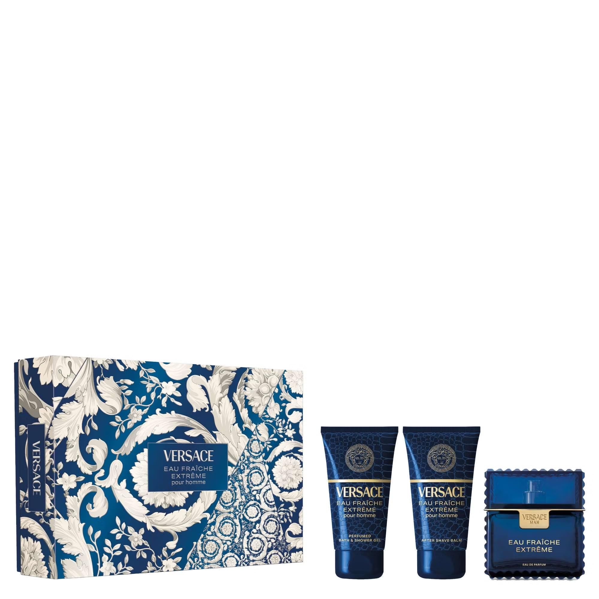 Versace Eau Fraiche Extreme Eau de Parfum Geschenkset 2025, 50 ml Eau de Parfum, Duschgel und After Shave Balsam