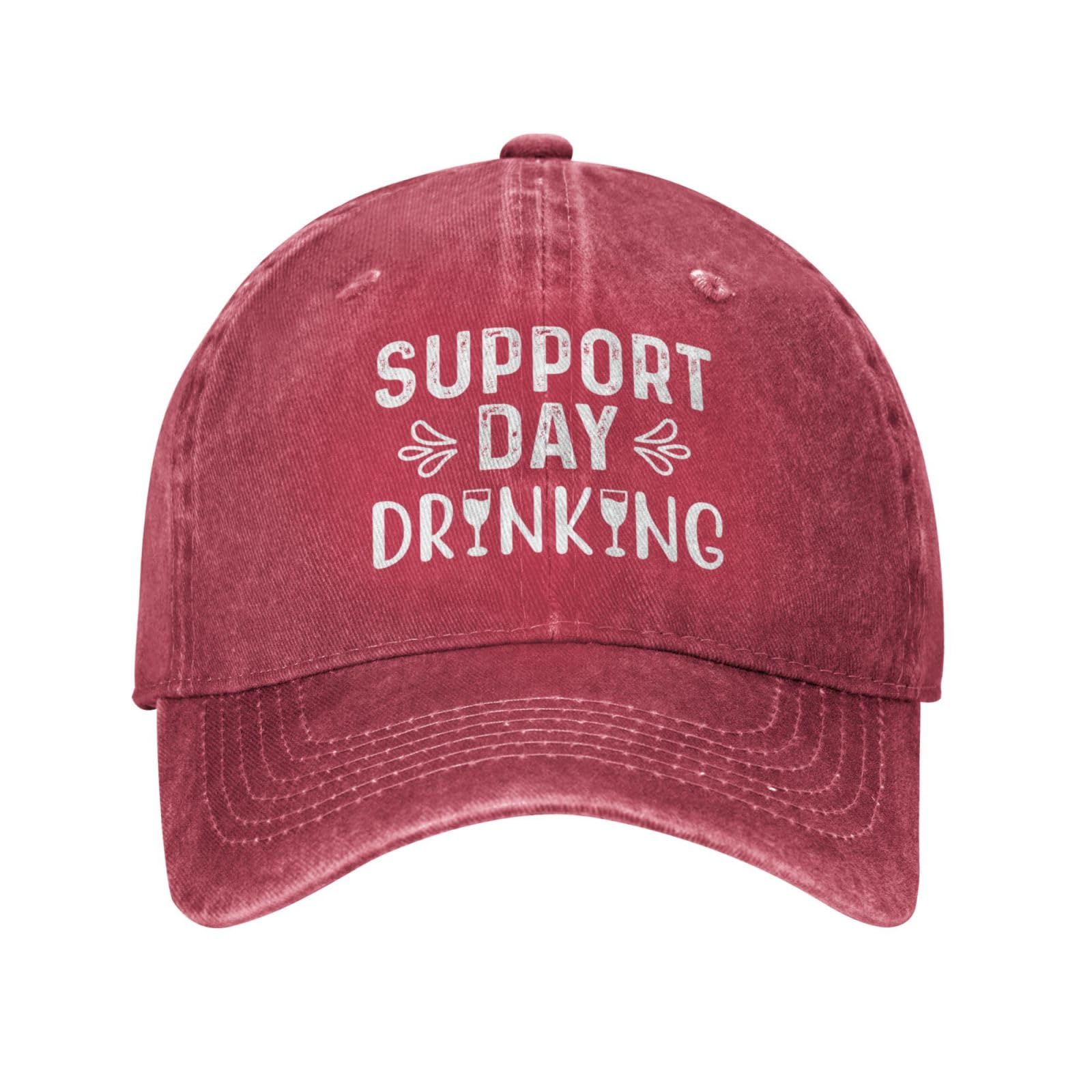 NLWQEKV Support Day Drinking Hat Women Baseball Hat Cute Hats Red