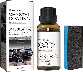 Plastics Parts Crystal Coating, Magic Crystal Coating, Car Exterior Restorer, Easy to Use Car Refresher, Parts Refurbish Agent Repair Cream with Spong 30ML (1-PCS)