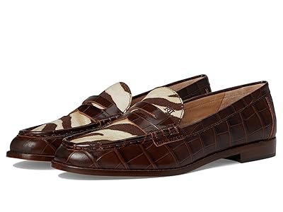 Lauren Ralph Lauren Wynnie Zebra-Print-Trim Embossed Loafer Women