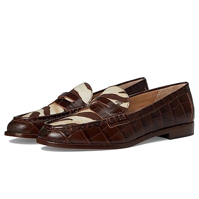 Lauren Ralph Lauren Wynnie Zebra Print Trim Embossed Loafer Women