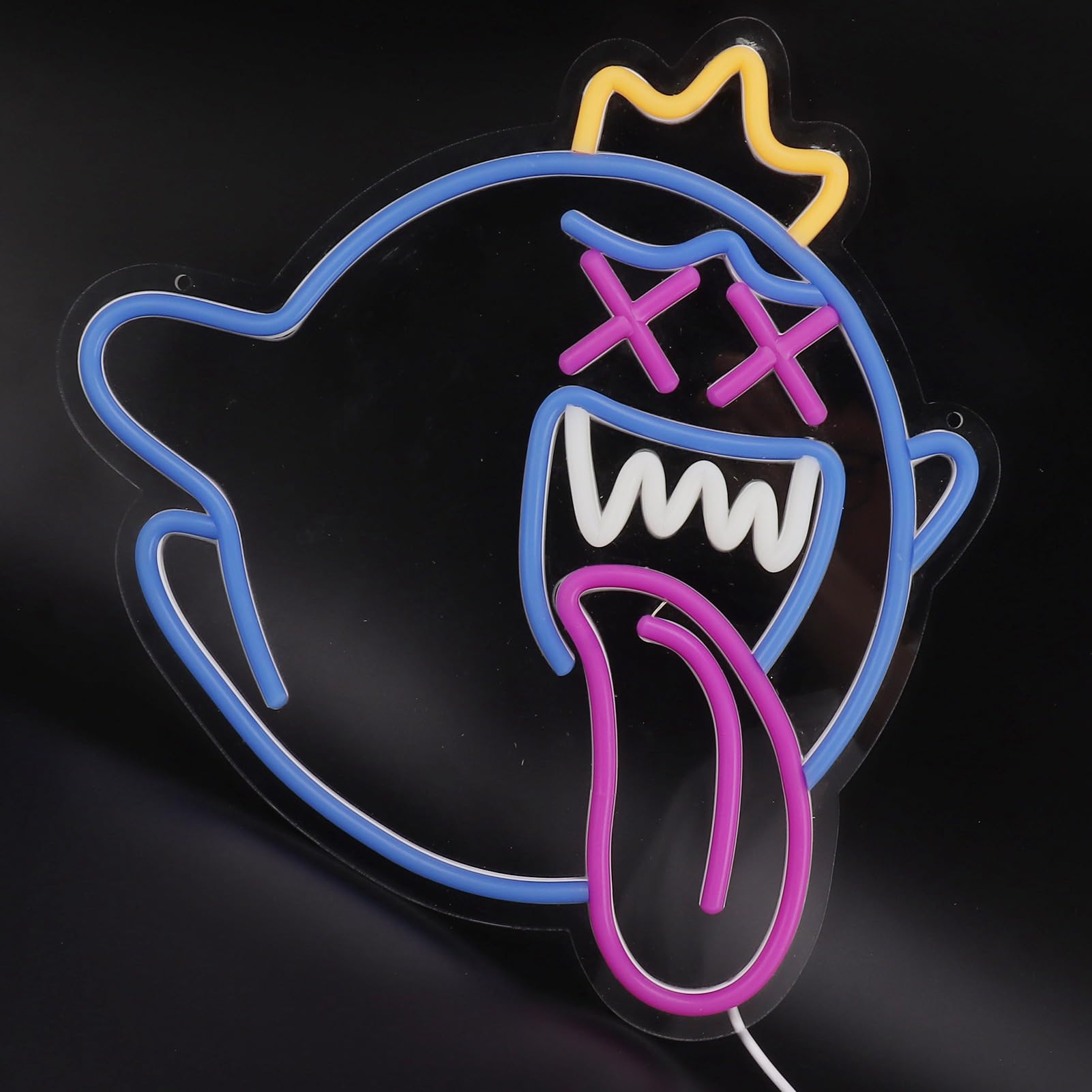 Domary Ghost Neon Zasilany Przez USB, ściemnialny, Montowany na ścianie Neon LED Ghost z akrylową konstrukcją ABS do Wystroju Sypialni w Pokoju Gier
