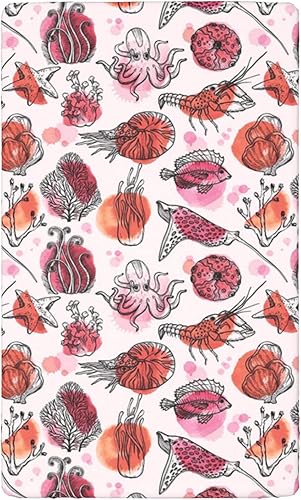 Miniatura 7 de Sábana bajera ajustable para cuna con temática de Under The Sea, sábana bajera estándar para cuna para niños pequeños, sábana de colchón para cuna o