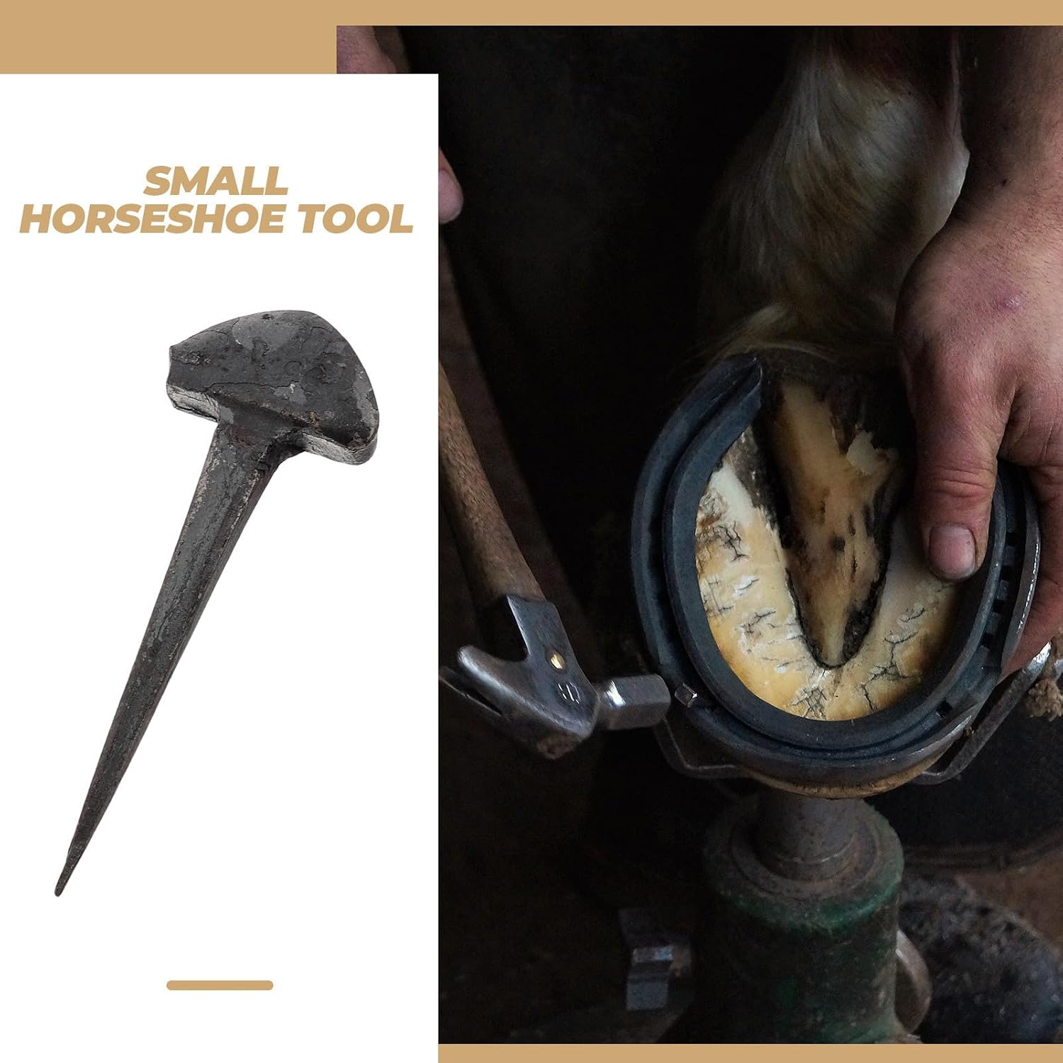 SEWACC Iron Horseshoe Nails Metal Nails 50pcs for Horseshoe and Hoof Use Easy Installation for Equestrian Sports and Training