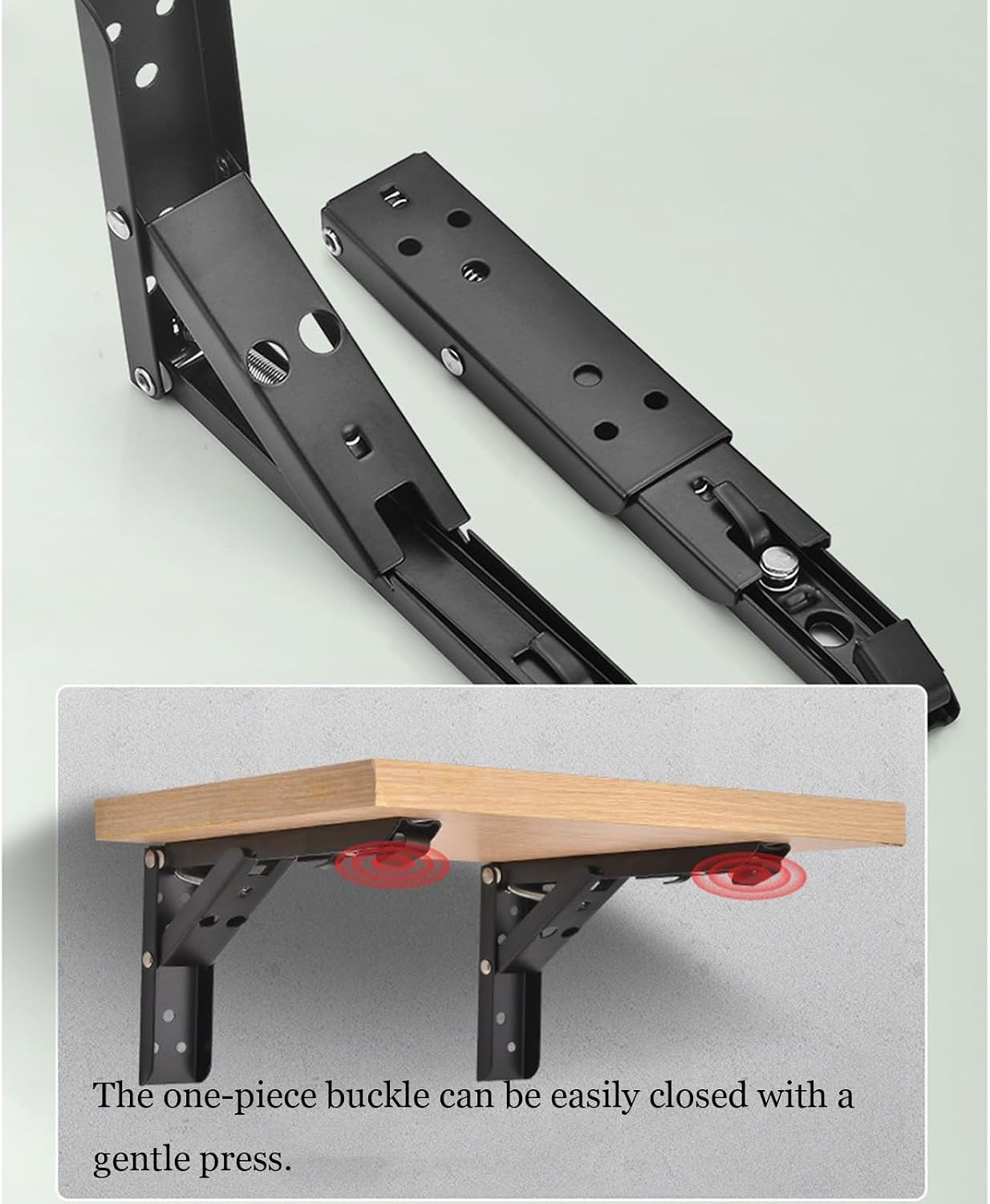 Stainless Steel Movable Shelf Bracket, Right-Angle Shelf Support, Wall-Mounted Shelf Bracket, Black.(14 inch)