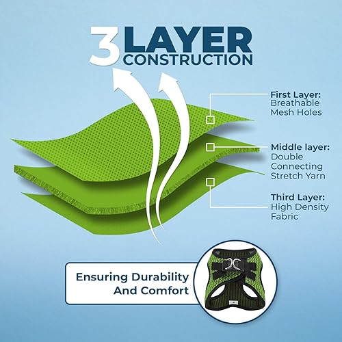 Vista 112 de Best Pet Supplies Voyager Step-in Air - Arnés de malla para todo tipo de clima, reflectante, antitirones, para perro y gato pequeño y mediano, Arnés