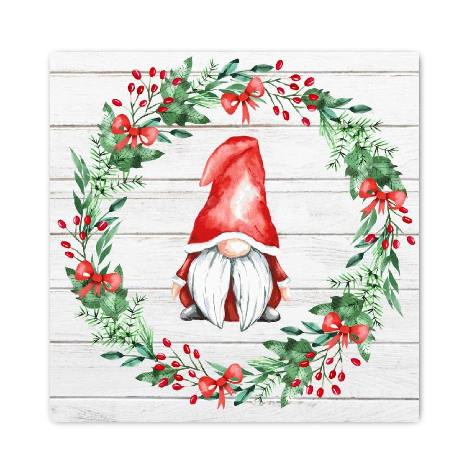 Couronne de nain de Noël en bois pour embellir le salon et la cuisine en hiver