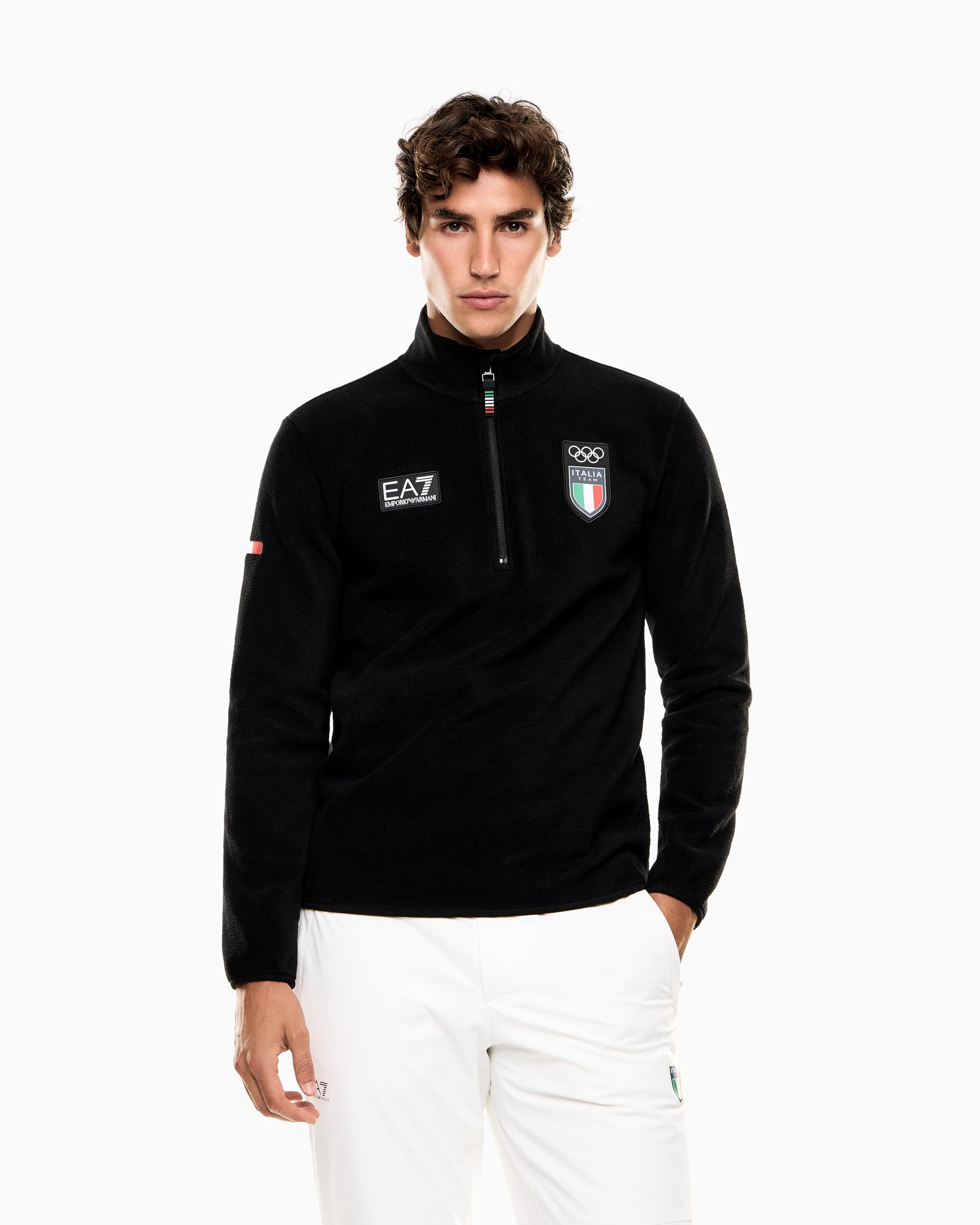 Emporio Armani EA7 Italia Team Olimpiadi 2026 Polar Fleece Pile tecnico da sci Uomo