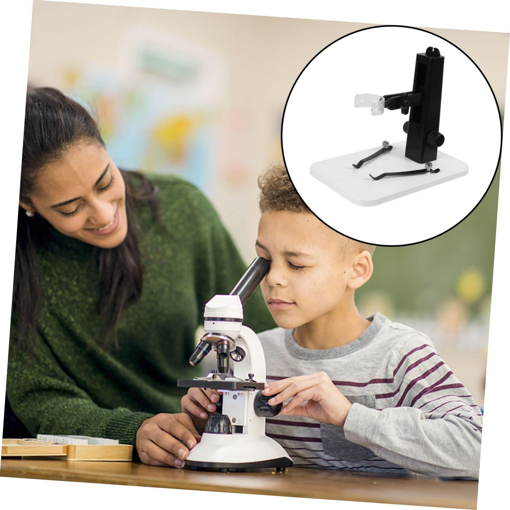 Baluue 2pezzi Regolabile Per Microscopio Lifting Facile Installare e Sostituire Per Microscopio Resistente e