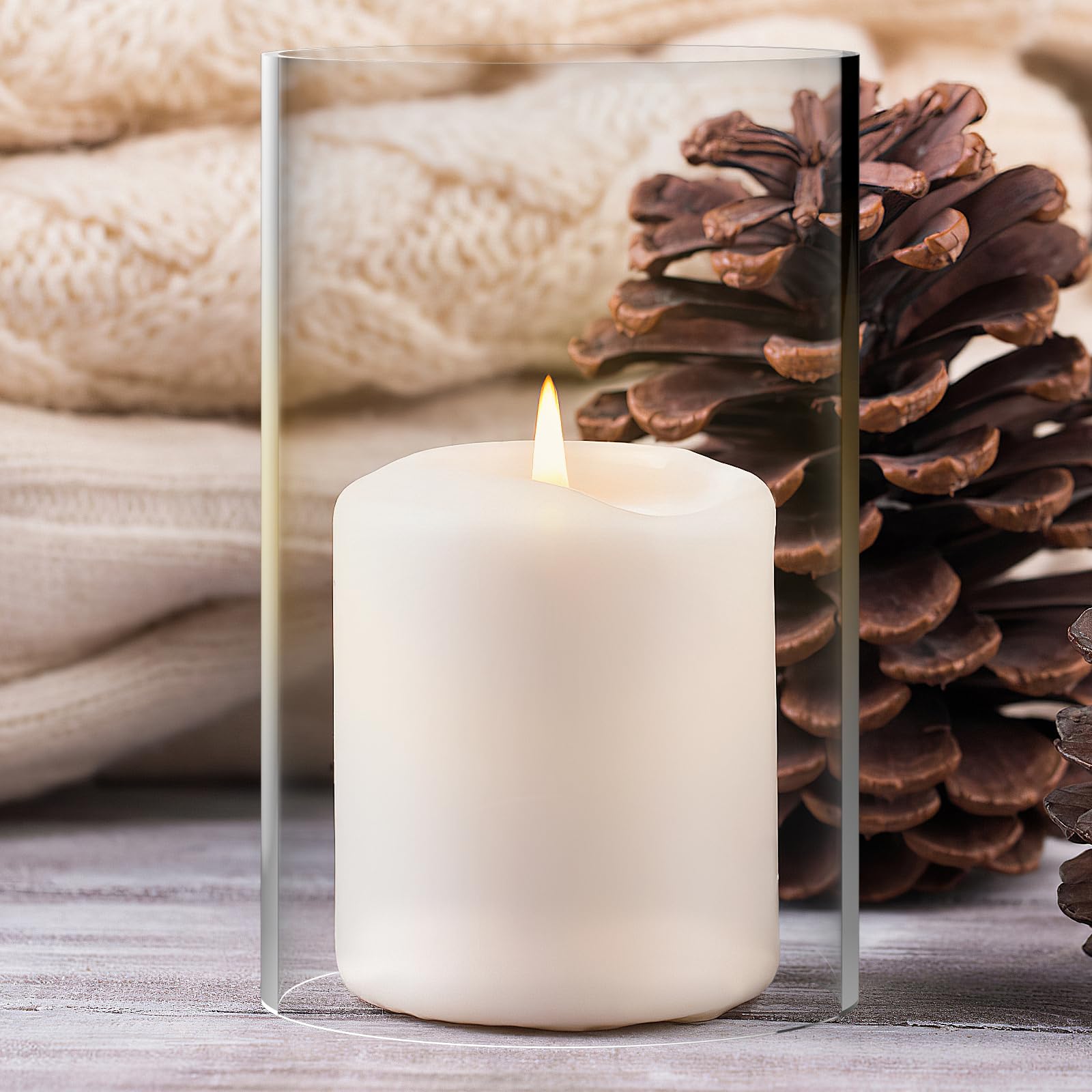 Bixuan Uragano Portacandele Vaso In Vetro Trasparente Con Centrotavola Per Decor