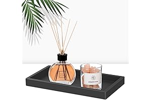 EG-SIPRO Durable Premium Silicone Black Vanity Tray for Bathroom