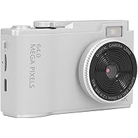 Digital Camera, 48MP 1080P Retro Digital Camera, 16x Zoom Anti-Shake Digital Camera, Compact Travel Camera White