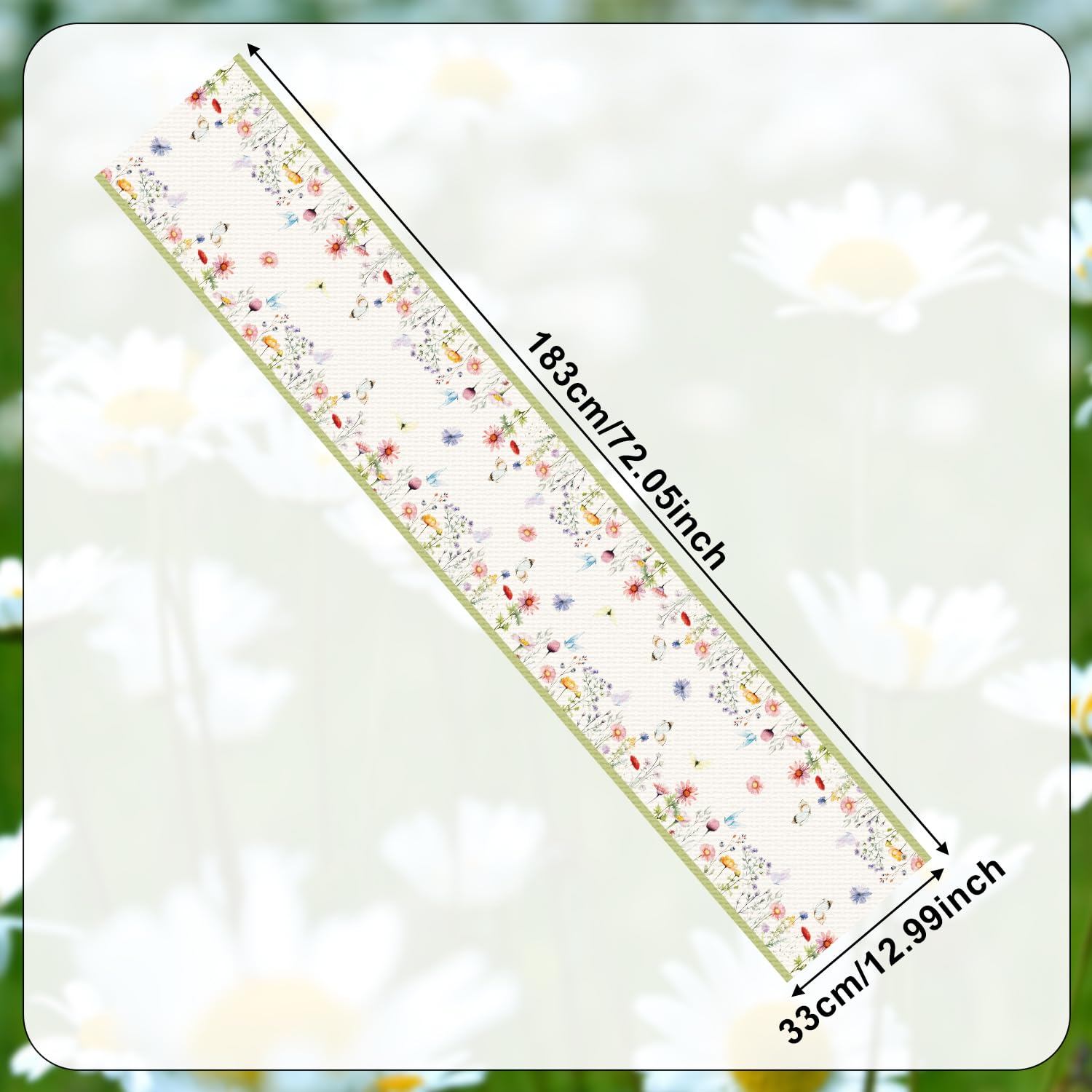 Chemin De Table Printemps, 33x183cm Saisonnier Floral Coloré Décorations De Chemin De Table Fleurs Nappe Printemps Chemin De Table De Pâques Pour Vacances Cuisine Maison Décoration De Fête