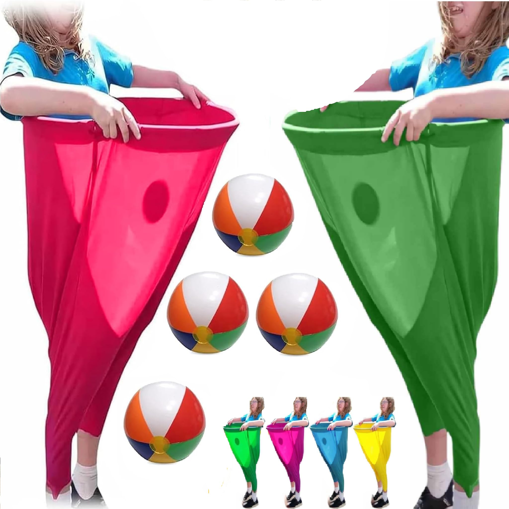 Granny Pants Yard Game - Super Giant Pants Set Outdoor Game with 2 Bouncy Balls and 1 Pants, Camping Games for Adults, Recreational Tossing Games for Family Reunion and Adult Outdoor Party (YE)