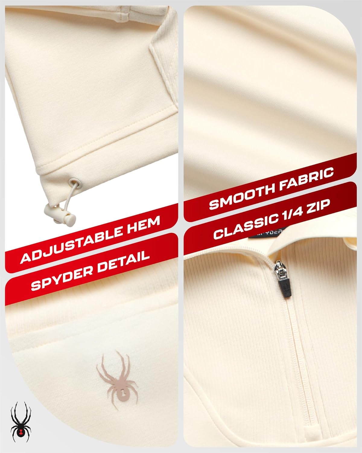 Spyder Womens Quarter Zip Pullover - Performance Fleece Mock Neck Sweatshirt for Women - Workout Sweater for Golf Hiking Gym - Image 4