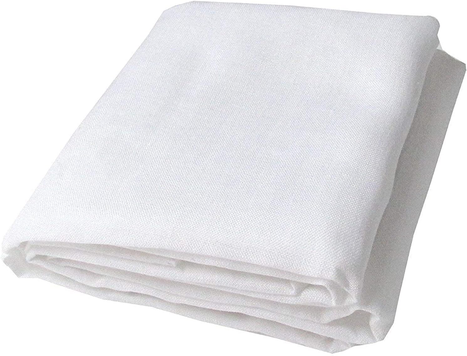100% Cotton Plain White Unstitched Fabrics 2 Meter Cloth Material, Solid