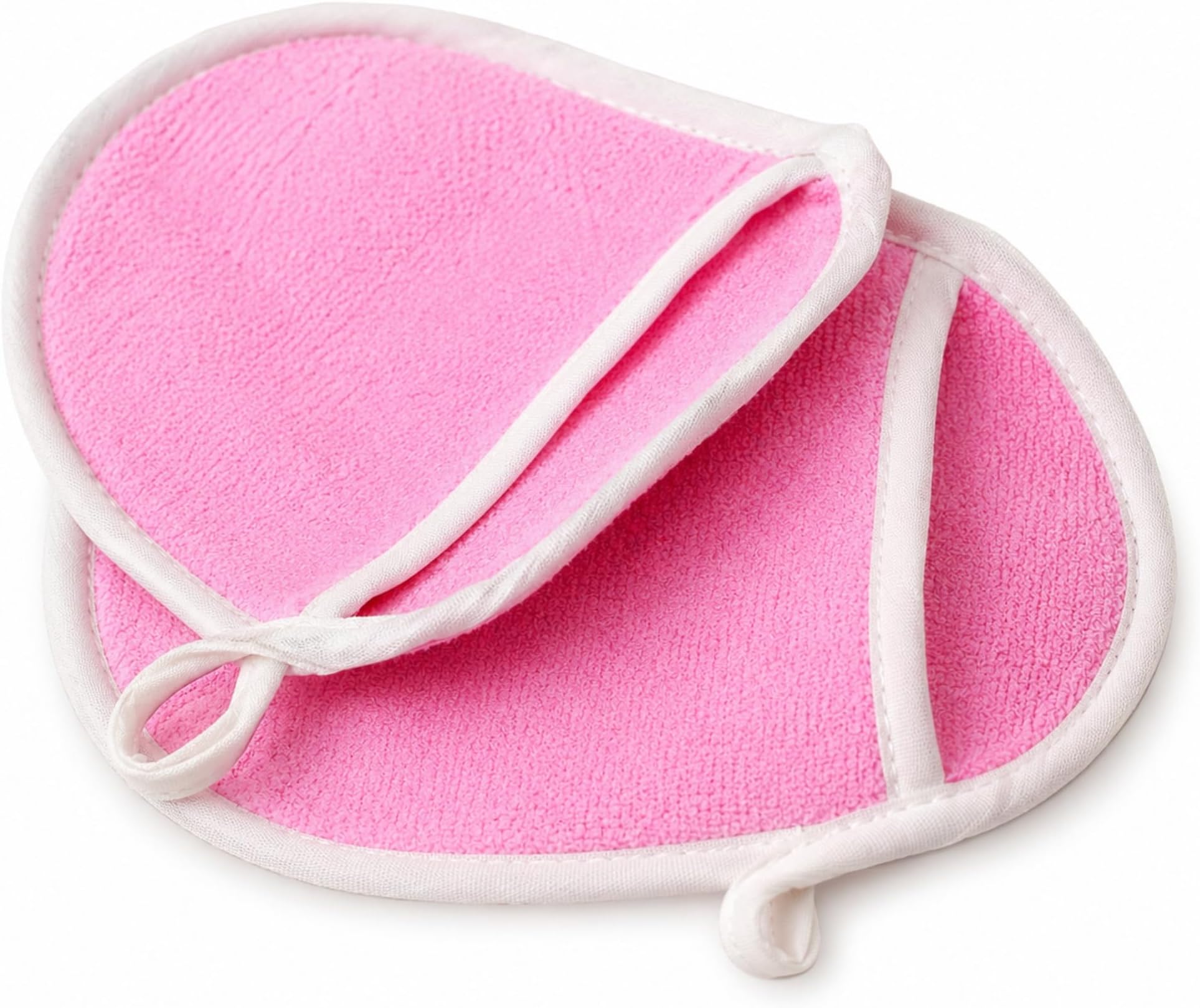 U & U UNIQUE UTILITIES Microfiber Baby Bath Sponge Loofah | Shower Sponge for Newborns & Toddlers | Soft, Gentle & Quick-Dry Bathing Loofah (Pink) - Pack of 2