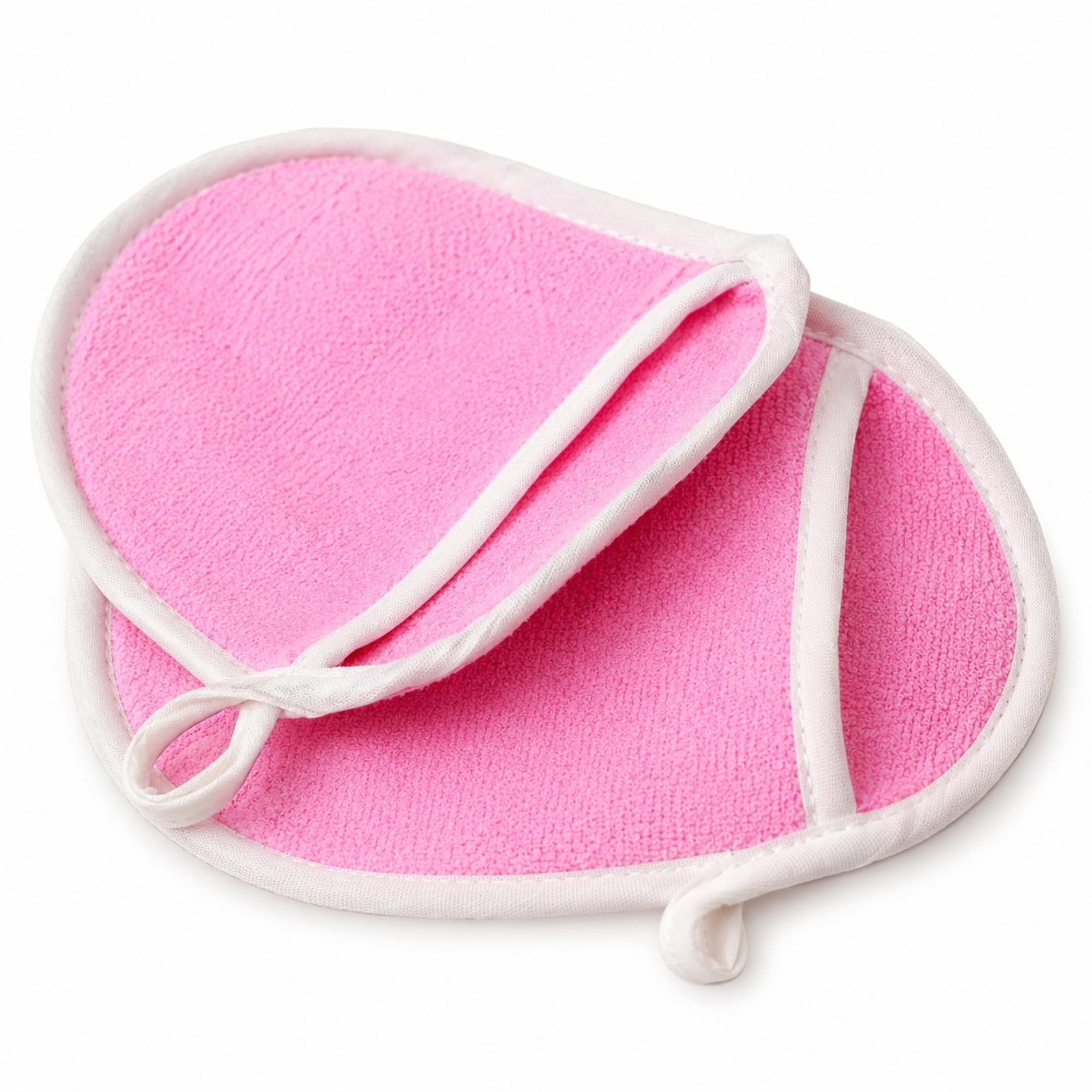 U & U UNIQUE UTILITIES Microfiber Baby Bath Sponge Loofah | Shower Sponge for Newborns & Toddlers | Soft, Gentle & Quick-Dry Bathing Loofah (Pink) - Pack of 2