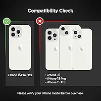 Vista 8 de ENCASED Funda de privacidad, diseñada para iPhone 15 Pro (2023), funda transparente delgada con protector de pantalla antiespía, vidrio templado 9H