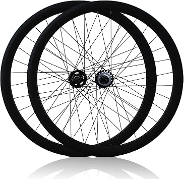 Fixed Gear 700C Wheelset 17 Tooth 32 Spokes V Brake 100mm/120mm Truck Bike Wheel Fixy Single Speed Bike Front & Rear Wheel 23C Height 40/90mm 40mm, Front+Rear