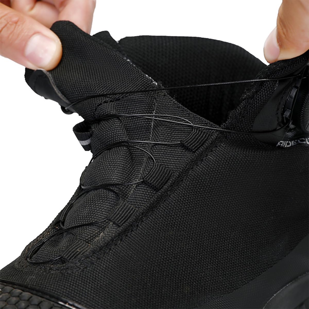 SDEQA Scarpe da Moto per Uomo Impermeabili Stivali Moto in Pelle | Scarpe da Ginnastica da Motociclo Supporto alla Caviglia e Shift Pad