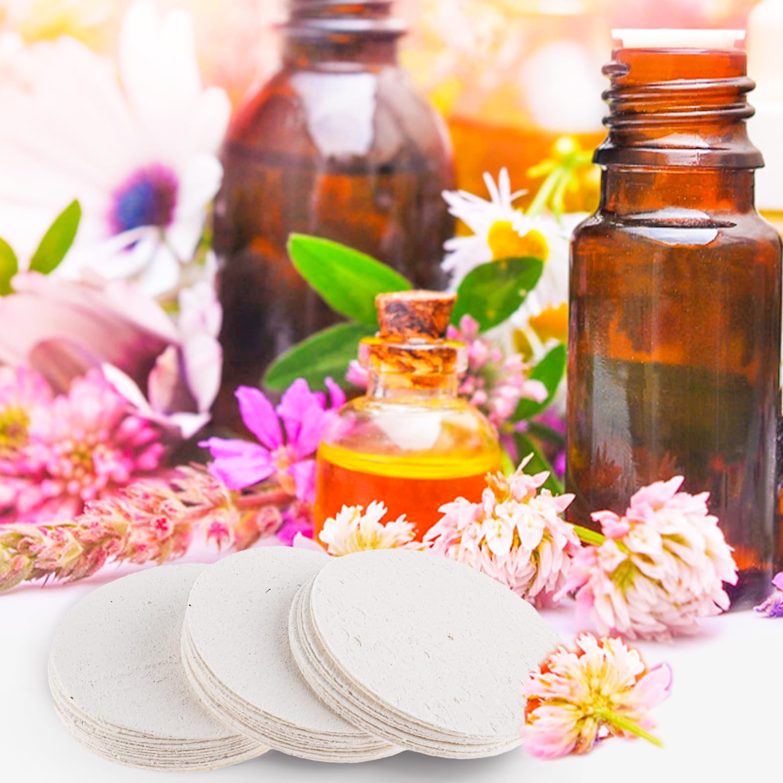 Yolev 50 sztuk Skompresowana gąbka do twarzy Spa naturalne piękno wielokrotnego użytku oczyszczanie twarzy i peeling do codziennej pielęgnacji skóry i demakijażu do twarzy Gąbki