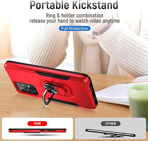 Miniatura 9 de Fucozan Funda para Samsung Galaxy A52 5G Galaxy A52 4G con anillo de soporte, resistente protección de grado militar a prueba de golpes para Galaxy