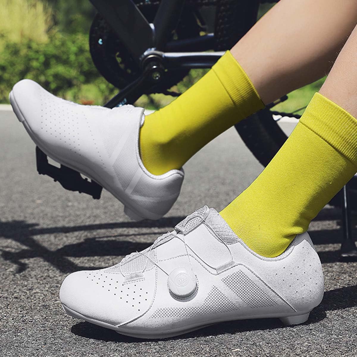 Fahrradschuhe Herren Damen, Rennradschuhe Kompatibel mit Peloton SPD, SPD-SL, Look Delta/Keo Klicksystem Radsportschuhe für Spinning, Rennrad
